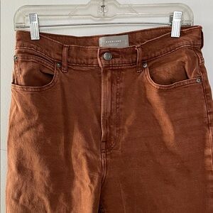 Everlane Rust Brown Way-High Jeans